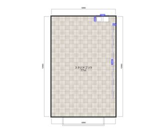 レンタルスペース八女市役所前 20名収容◆パーティー/WEB会議/事務所利用/楽器演奏の間取り図