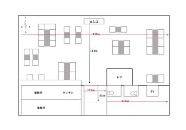 1Fはカフェスペースとなります - 岡崎庵 宴会場・個室・舞台　（貸切可）の間取り図