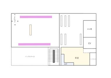 本格檜造りの能舞台となっている。
撮影やお稽古にご使用いただける。 - 岡崎庵 宴会場・個室・舞台　（貸切可）の間取り図