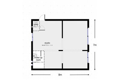  Studio YOKOSHIRO （スタジオ　ヨコシロ） ヨーロッパのヴィンテージ家具をセレクト！屋上撮影可能！の間取り図