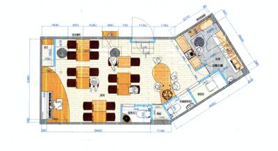 大塚 coco de tea（ココデティー） 多目的スペース（地下1階）防音の間取り図