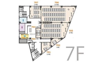 アットビジネスセンター池袋駅前別館 酸素カプセル室（708号室）の間取り図