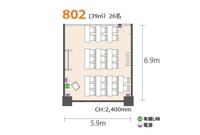 アットビジネスセンター池袋駅前別館 802号室の間取り図