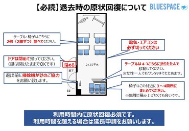 ブルースペース神田（貸スペース） 貸会議室・研修・撮影の間取り図