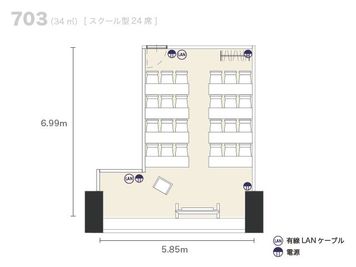 アットビジネスセンター大阪梅田 703号室の間取り図
