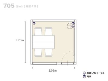 アットビジネスセンター大阪梅田 705号室の間取り図