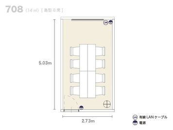 アットビジネスセンター大阪梅田 708号室の間取り図