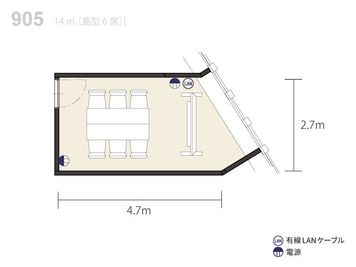 アットビジネスセンター大阪梅田 905号室の間取り図