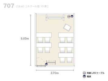 アットビジネスセンター大阪梅田 707号室の間取り図