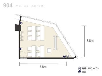 アットビジネスセンター大阪梅田 904号室の間取り図