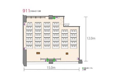 アットビジネスセンターPREMIUM新大阪（正面口駅前） 911号室の間取り図