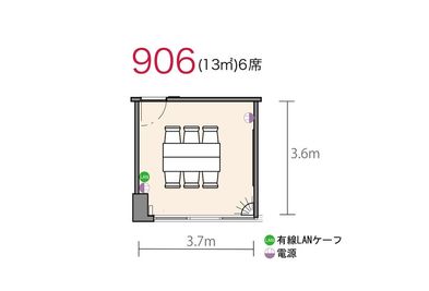 アットビジネスセンターPREMIUM新大阪（正面口駅前） 906号室の間取り図