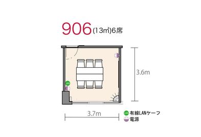 アットビジネスセンターPREMIUM新大阪（正面口駅前） 906号室の間取り図