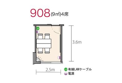 アットビジネスセンターPREMIUM新大阪（正面口駅前） 908号室の間取り図