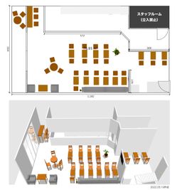 神保町MBスタジオ 広々カフェ撮影スタジオの間取り図
