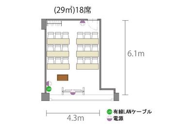 アットビジネスセンター心斎橋駅前 608号室の間取り図