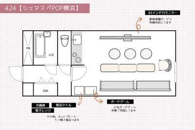 SP424 SHARESPE SP424【シェアスペPOP横浜】の間取り図