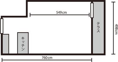 Space&Gallery SOMETHING 4階　ムーンリバールームの間取り図