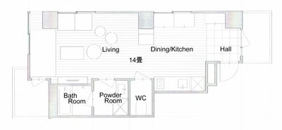 間取り図 - 五反田徒歩4分「&Living」バリ風モダンレンタルスペース 五反田徒歩4分「&Living」バリ風レンタルスペースの間取り図