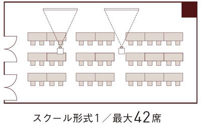 常盤橋タワー コンファレンス Room A レイアウト例2 - 常盤橋タワーコンファレンス Room Aの間取り図