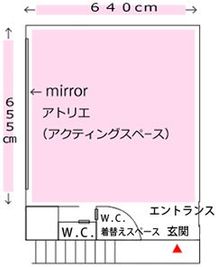 ワーサルAスタジオ 多目的レンタルスタジオの間取り図