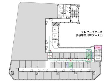 【ブース02はこちらにございます】 - 【閉店】テレワークブース渋谷宇田川町 【閉店】ブース02の間取り図