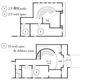 こどもとmanabo 保育付きレンタルスペースの間取り図
