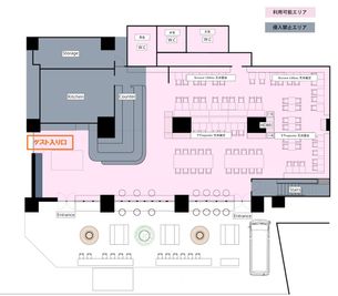 【miuchiのレンタルスペース】LIFULL Table 半蔵門駅徒歩3分 CM・ドラマ撮影実績ありのカフェ空間の間取り図