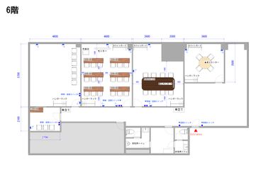 【TIME SHARING 四谷6F全体図面_高画質】 - TIME SHARING四谷 【閉店】6Bの間取り図