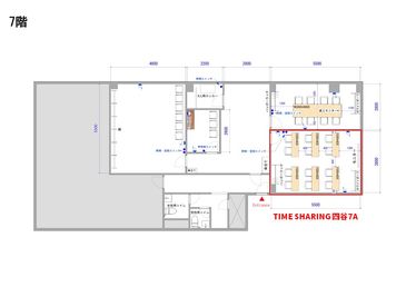 【TIME SHARING 四谷7A_図面】 - TIME SHARING四谷 7Aの間取り図