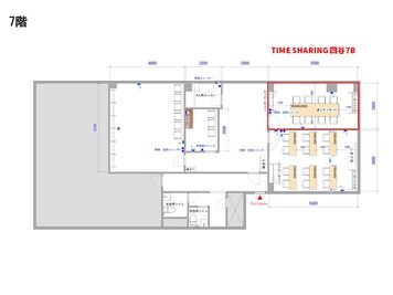 【TIME SHARING 四谷7B_図面】 - TIME SHARING四谷 7Bの間取り図