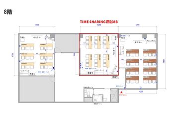 【TIME SHARING 四谷8B_図面】 - TIME SHARING四谷 8Bの間取り図