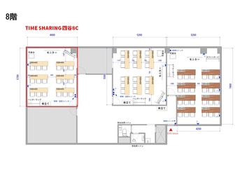 【TIME SHARING 四谷8C_図面】 - TIME SHARING四谷 8Cの間取り図