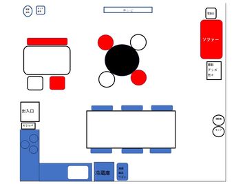 約20畳の室内です。
定員は14名です。 - アメリカンダイナースタジオ糸崎 【5名様以上はこちら】アメリカンダイナースタジオ糸崎の間取り図