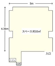 レンタルスタジオ HIKARI 上野 ダンス、ヨガ、演劇、撮影スタジオ、上野の間取り図