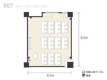 アットビジネスセンター大阪梅田 907号室の間取り図