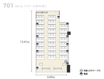 アットビジネスセンター大阪梅田 701号室の間取り図