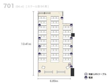 アットビジネスセンター大阪梅田 701号室の間取り図