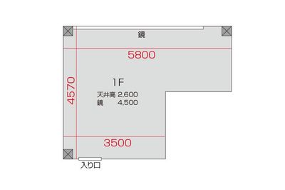 大宮 レンタルスタジオ　STUDIO BUZZ  1階スタジオの間取り図