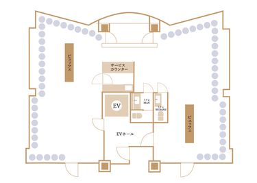 半立食レイアウト - 〈貸切スペース〉シャンクレール大宮の間取り図