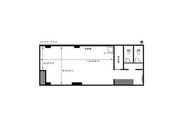 栄校スタジオSahara レンタルスペース　イベントスペースの間取り図