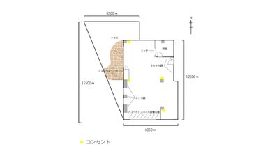 室内：94㎡
テラス：60㎡
広々とした空間です。 - STUDIO　UNFIL 154㎡の開放的飽きない拘りのシンプル空間。自然光◎テラス付きの間取り図