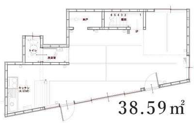 blanche レンタルスペース&キッチン 【キッチン付きレンタルスペース】白ベースのシンプル空間の間取り図