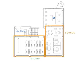 Luff Fukui Work & Studio スタジオの間取り図