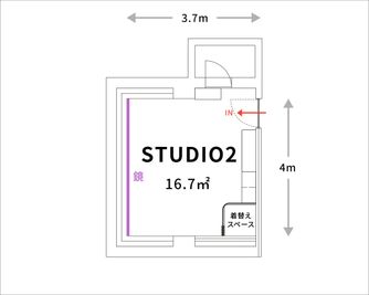レンタルスタジオ「D-Base」大岡山店 大岡山スタジオ２の間取り図