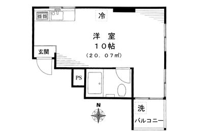 景色の良い新規オープン駅2分 《中野駅徒歩2分》風通し抜群！暖かい開放感ある明るい中野の間取り図