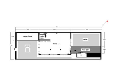 間取り図 - N-studio 庭付き自然光ハウススタジオの間取り図