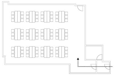 通常時レイアウト - 新橋アイマークビル4F セミナールーム/大会議室の間取り図