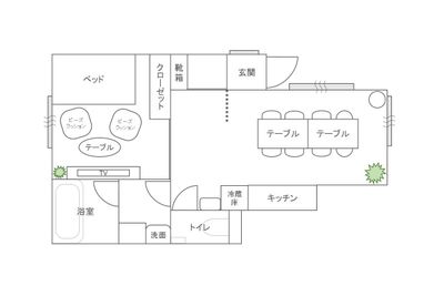 CasaBlan三軒茶屋 キッチン付きレンタルスペースの間取り図