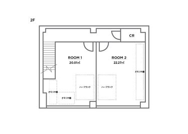 THE PERSON レンタルジム千駄ヶ谷 レンタルジム THE PERSON 千駄ヶ谷 room2の間取り図